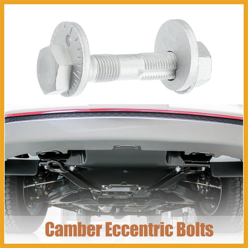 Partuto 2 Set Eccentric Alignment Camber Bolt for Toyota RAV4 2010 2011 2012 2013 2014 2015 2018 No.4840942030 Suspension Control Arm Cam Adjustment Nut Kit 48409-42030 Replacement - Image 2